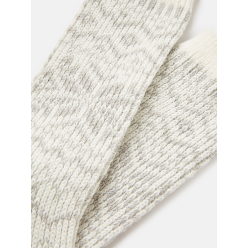 Joules Cosy Fairisle Socks - Grey Marl -1